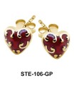 Glamour Heart Stud Earring STE-106